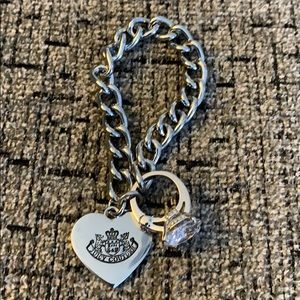 Juicy Couture Silver Tone Ring And Charm Bracelet